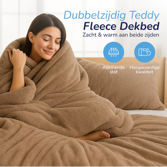 Teddy fleece dekbedovertrek - Mink Warmth - 2 kanten teddy