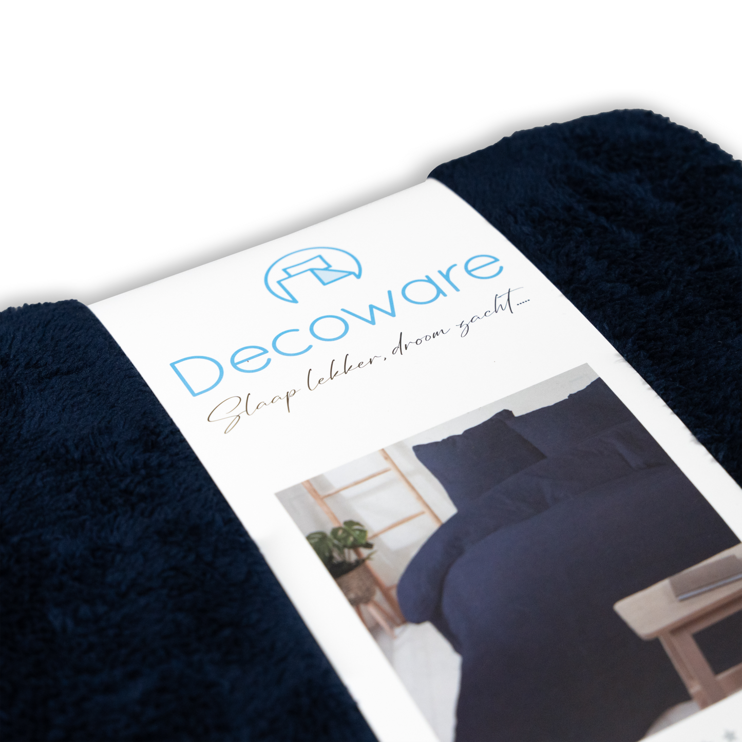 Teddy fleece dekbedovertrek - Midnight Navy - 2 kanten teddy