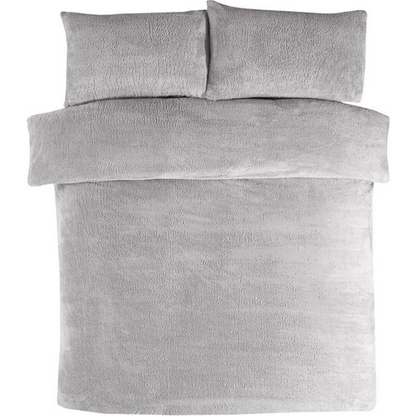 Teddy fleece dekbedovertrek - Storm Grey - 2 kanten teddy